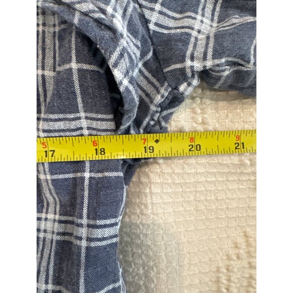 Andree by Unit Womens Cardigan Sz S Blue Plaid Outdoorsy Modern Lightwt Open - Picture 8 of 12